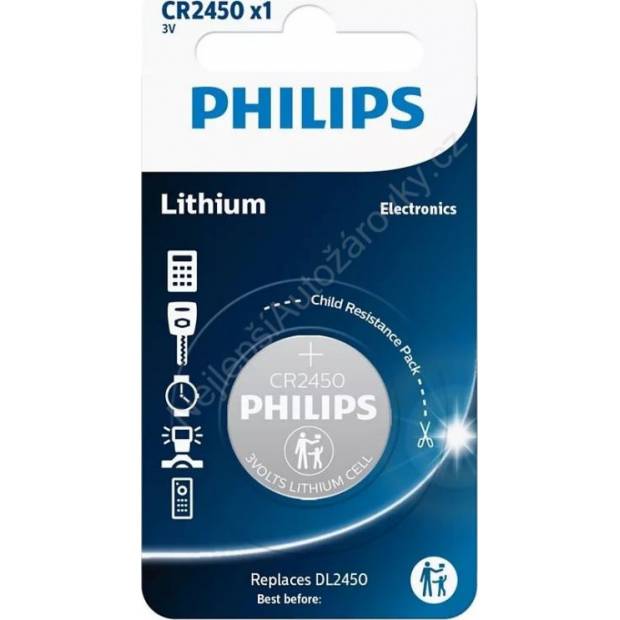 Philips CR2430/00B Baterie knoflíková lithiová CR2450